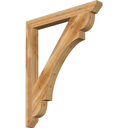 Ekena Millwork Olympic Slat Rough Sawn Bracket, Western Red Cedar, 4"W x 40"D x 48"H BKT04X40X48OLY06RWR